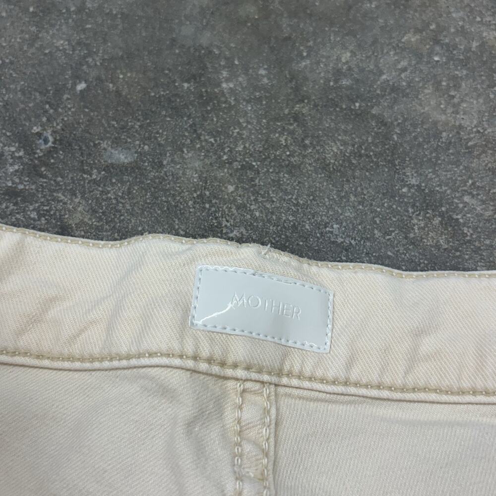 Mother The Iinsider Crop Step Fray Jeans In Chalk Ivory Womens 32 - Picture 4 of 12